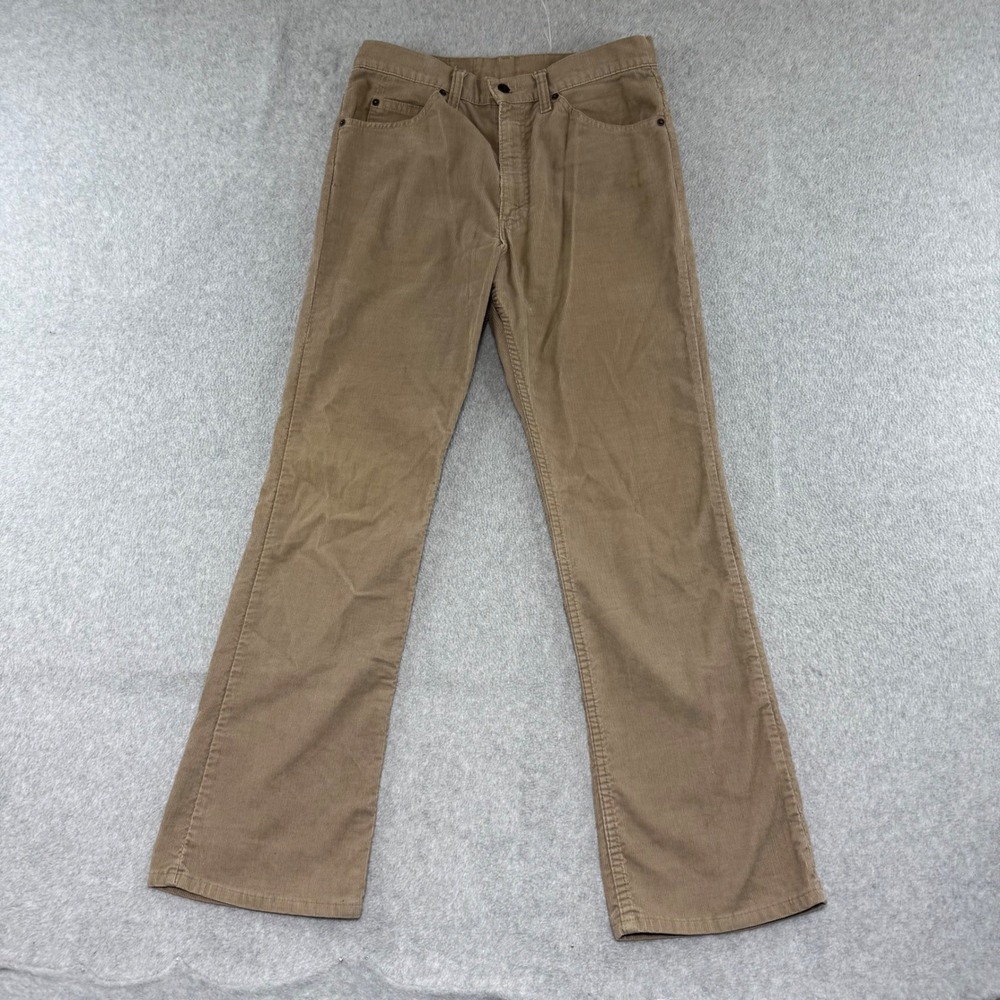Levi 517 Corduroy Pants Mens 32x31 Tan Bootcut Vintage Made in USA 80s 517-1523